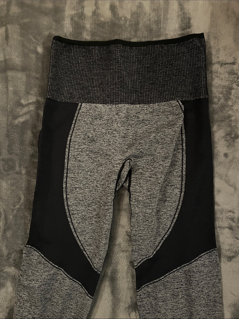 ThirdLove Women's High-Waist Colorblock Leggings - Gray/Black